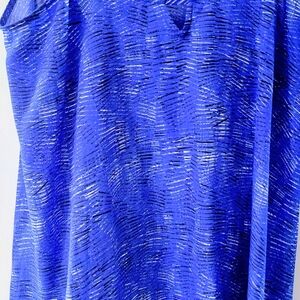 Apt. 9 Blue Metallic-Striped Tank Top